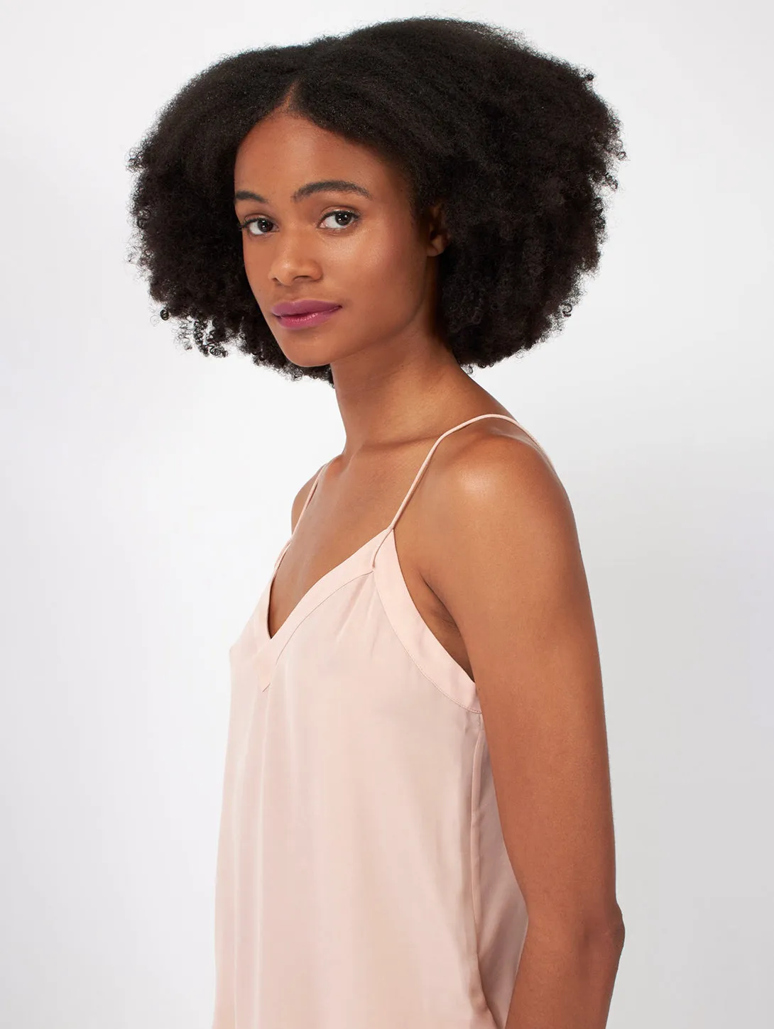 Allena Silk Tank Top - Pink Sky