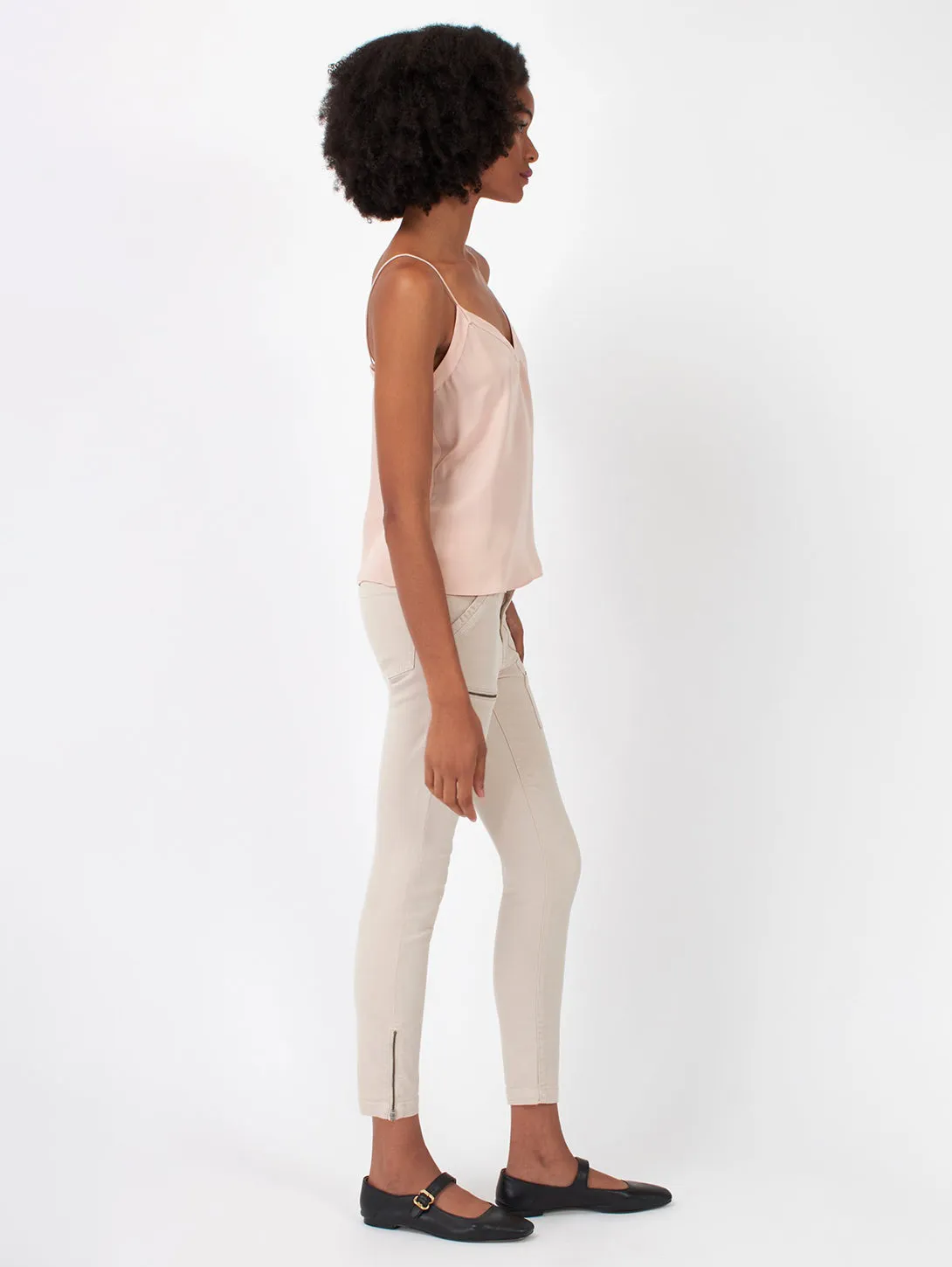 Allena Silk Tank Top - Pink Sky