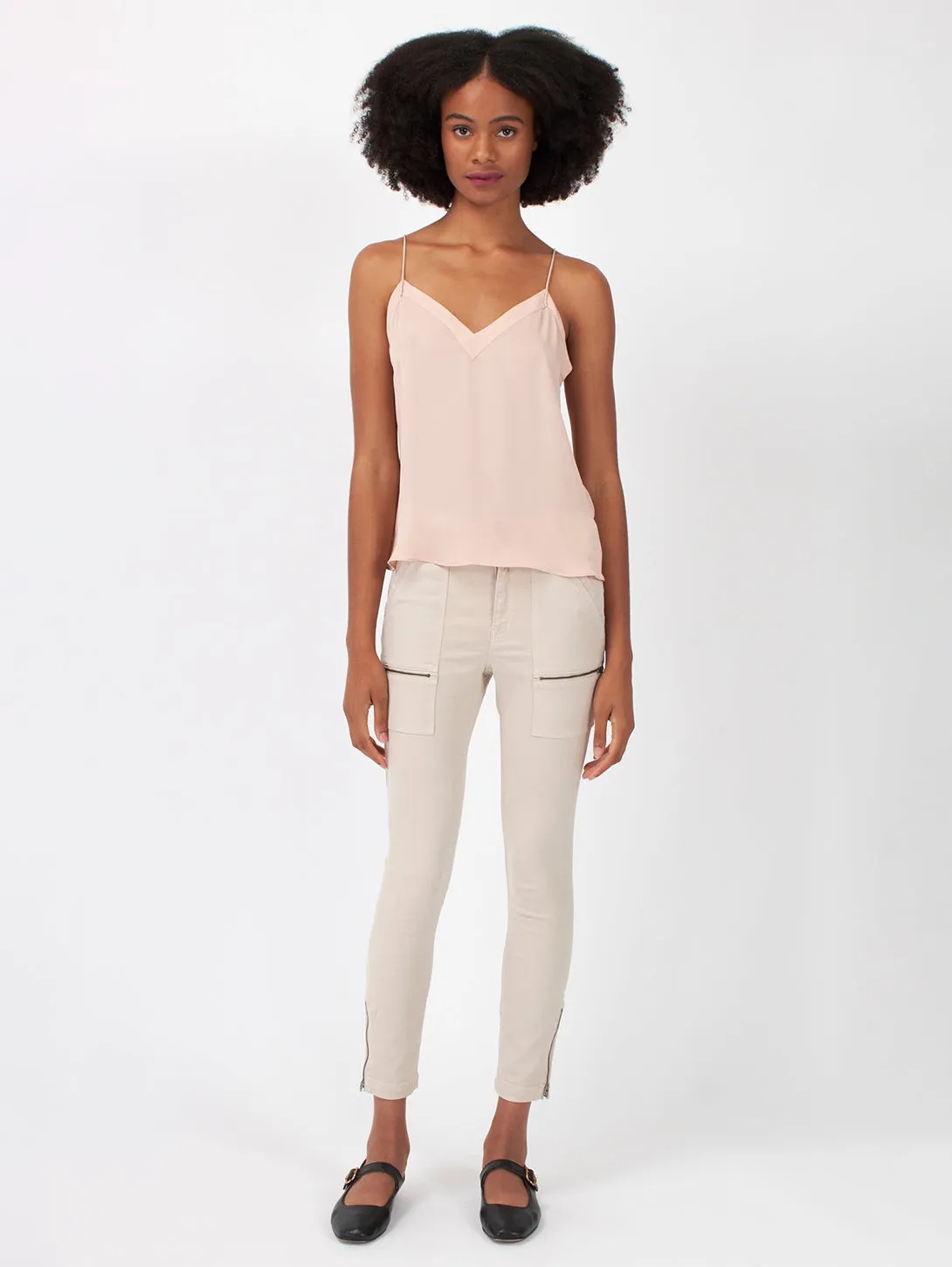 Allena Silk Tank Top - Pink Sky