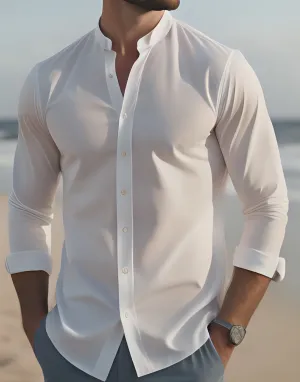 Arctic White Cotton Men's Shirt