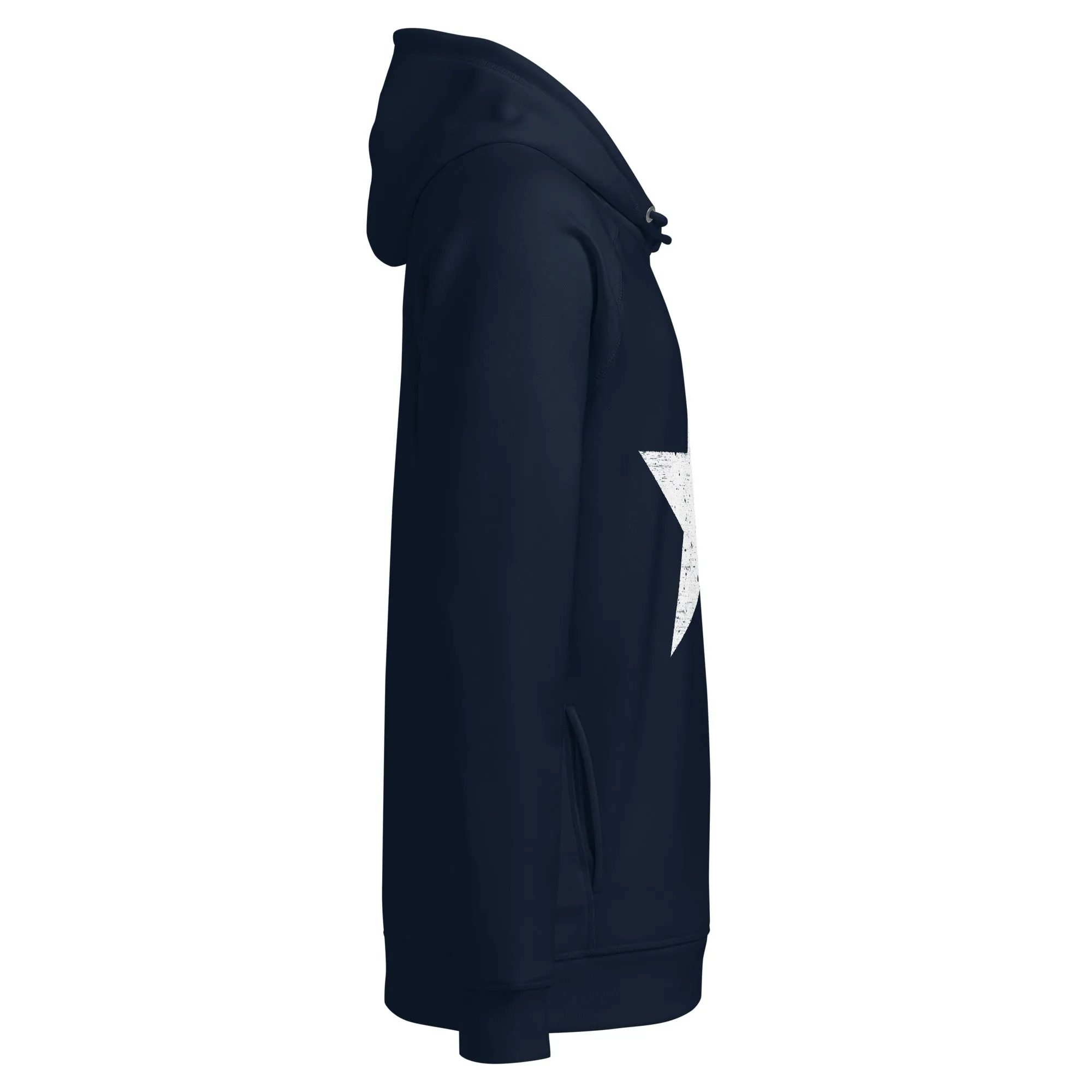 Bonnie Blue Flag Independence Star Organic Side Pocket Hoodie