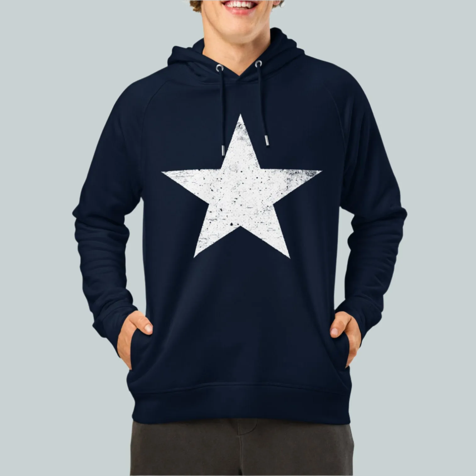 Bonnie Blue Flag Independence Star Organic Side Pocket Hoodie