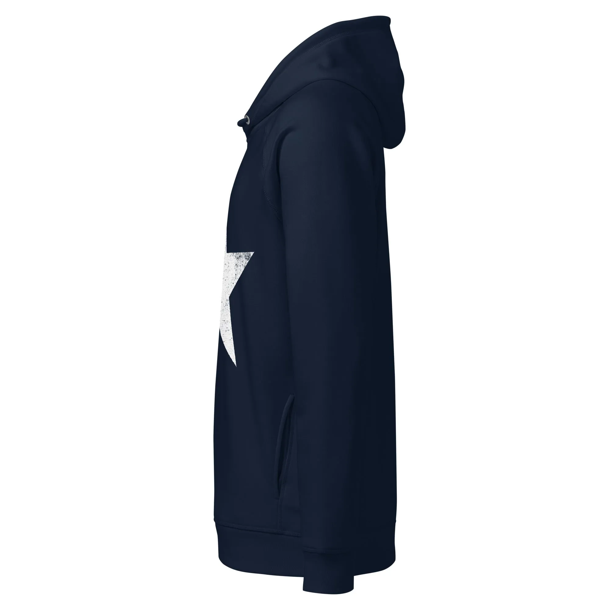 Bonnie Blue Flag Independence Star Organic Side Pocket Hoodie