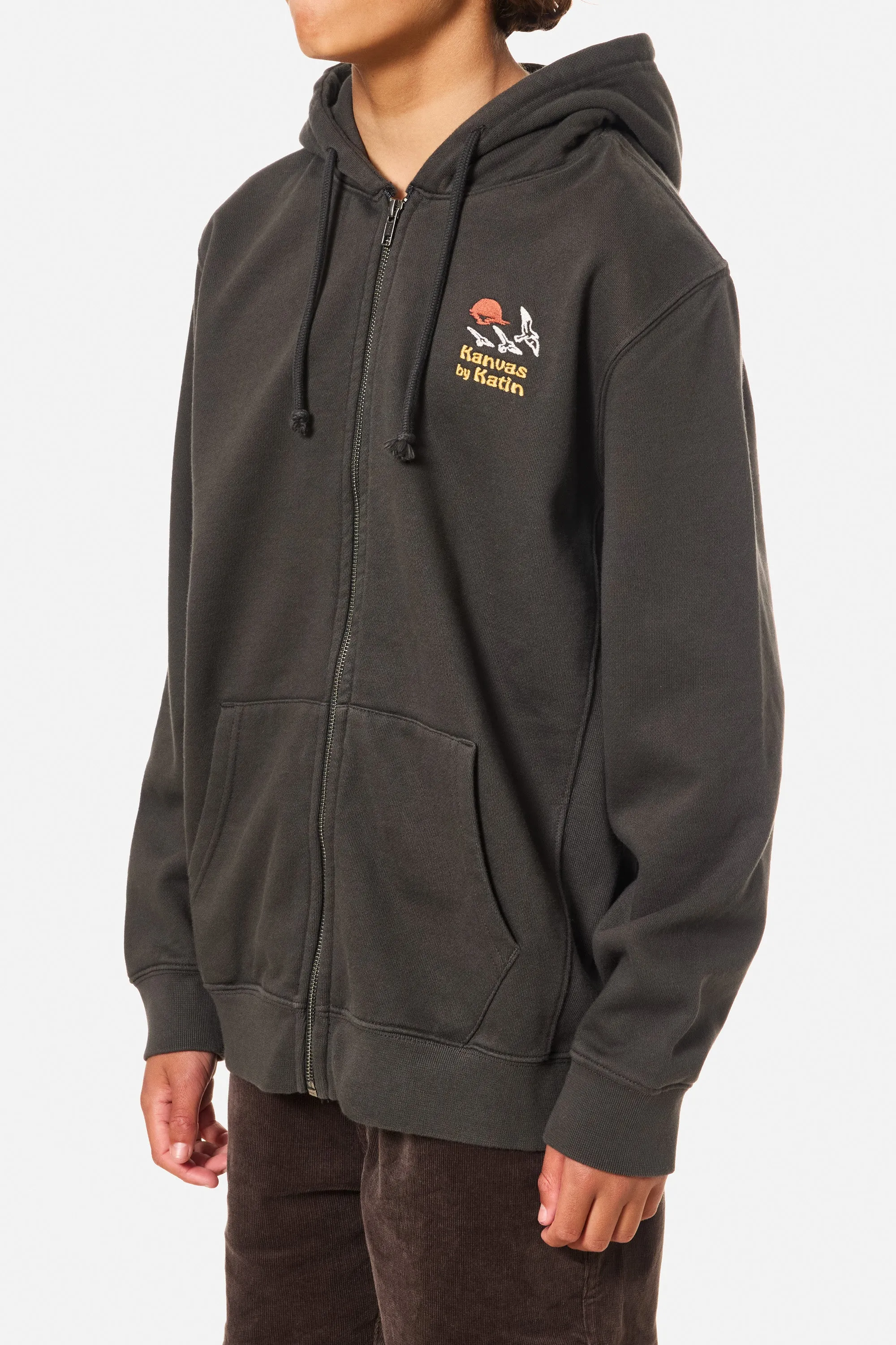 BOYS SUNSET EMBROIDERED ZIP HOODIE