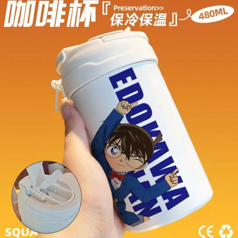 Detective Conan Insulated Cup 316 Stainless Steel Double Cover Comfortable water bottle