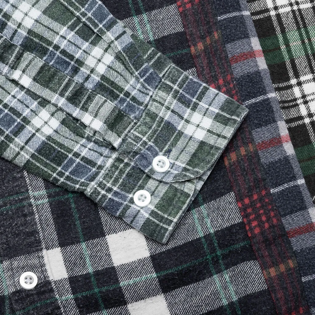 Flannel Shirt 7 Cuts Wide Shirt - Assorted