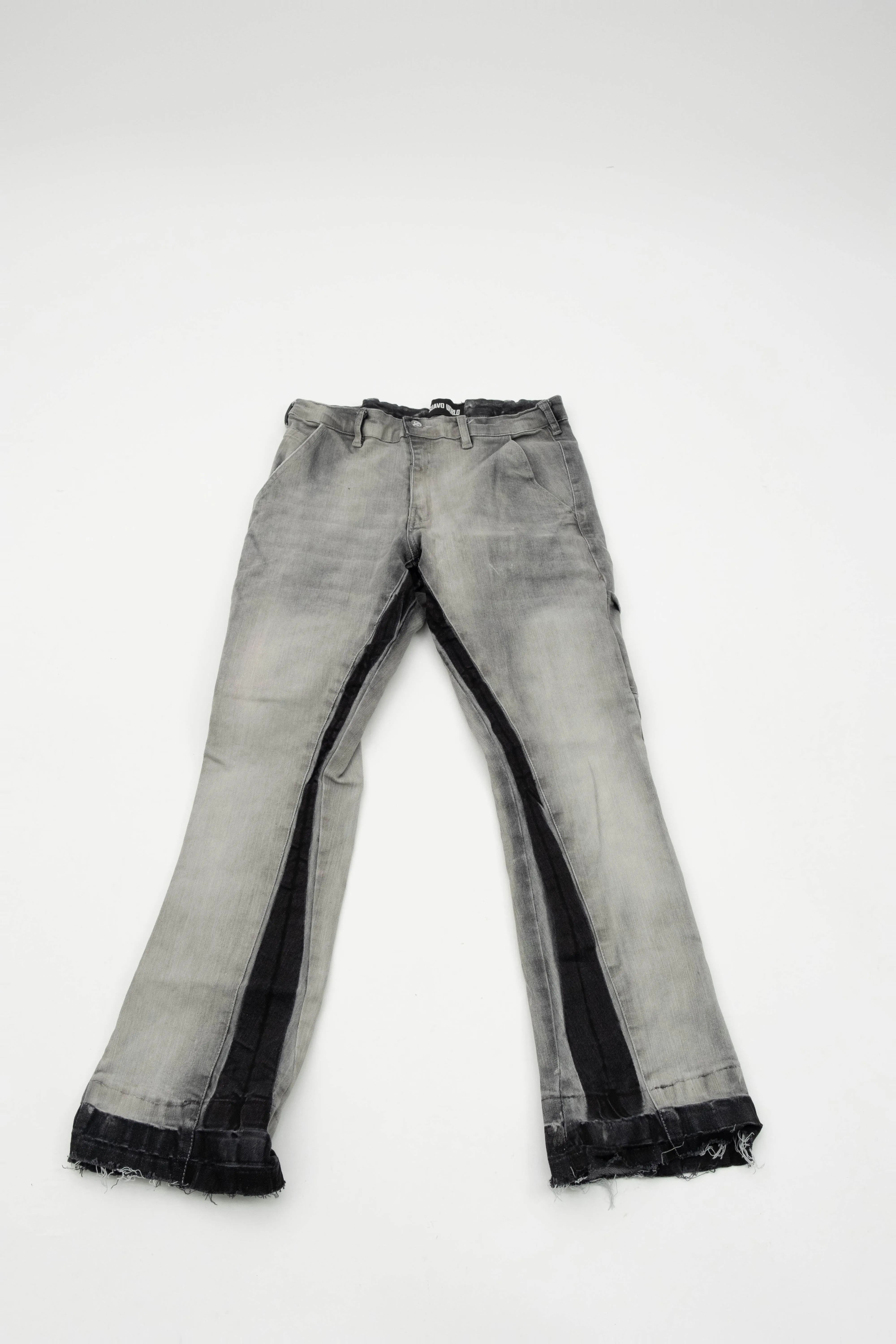 FLARE DENIM - GREY