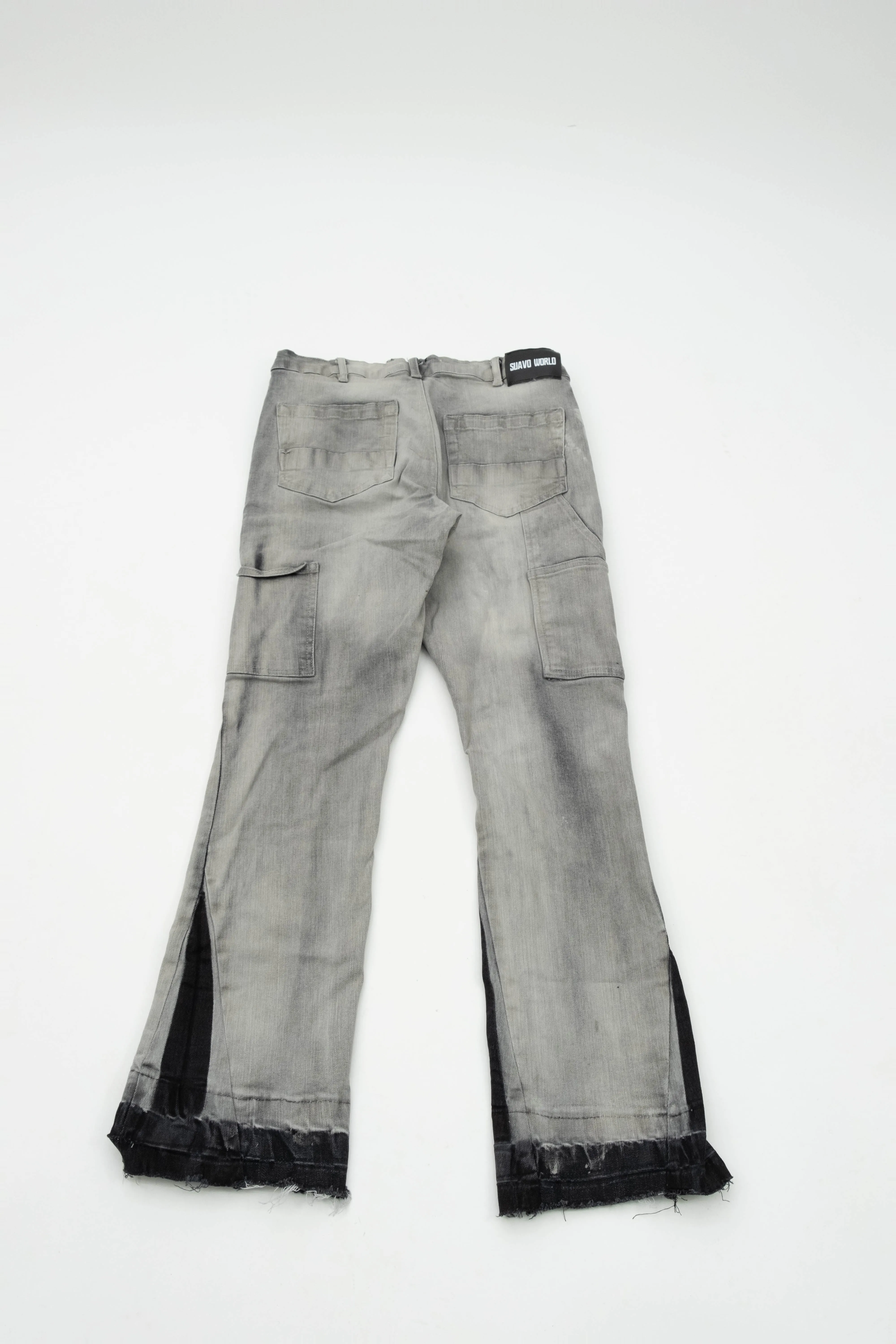 FLARE DENIM - GREY