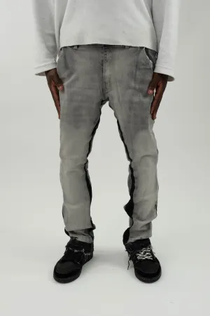 FLARE DENIM - GREY