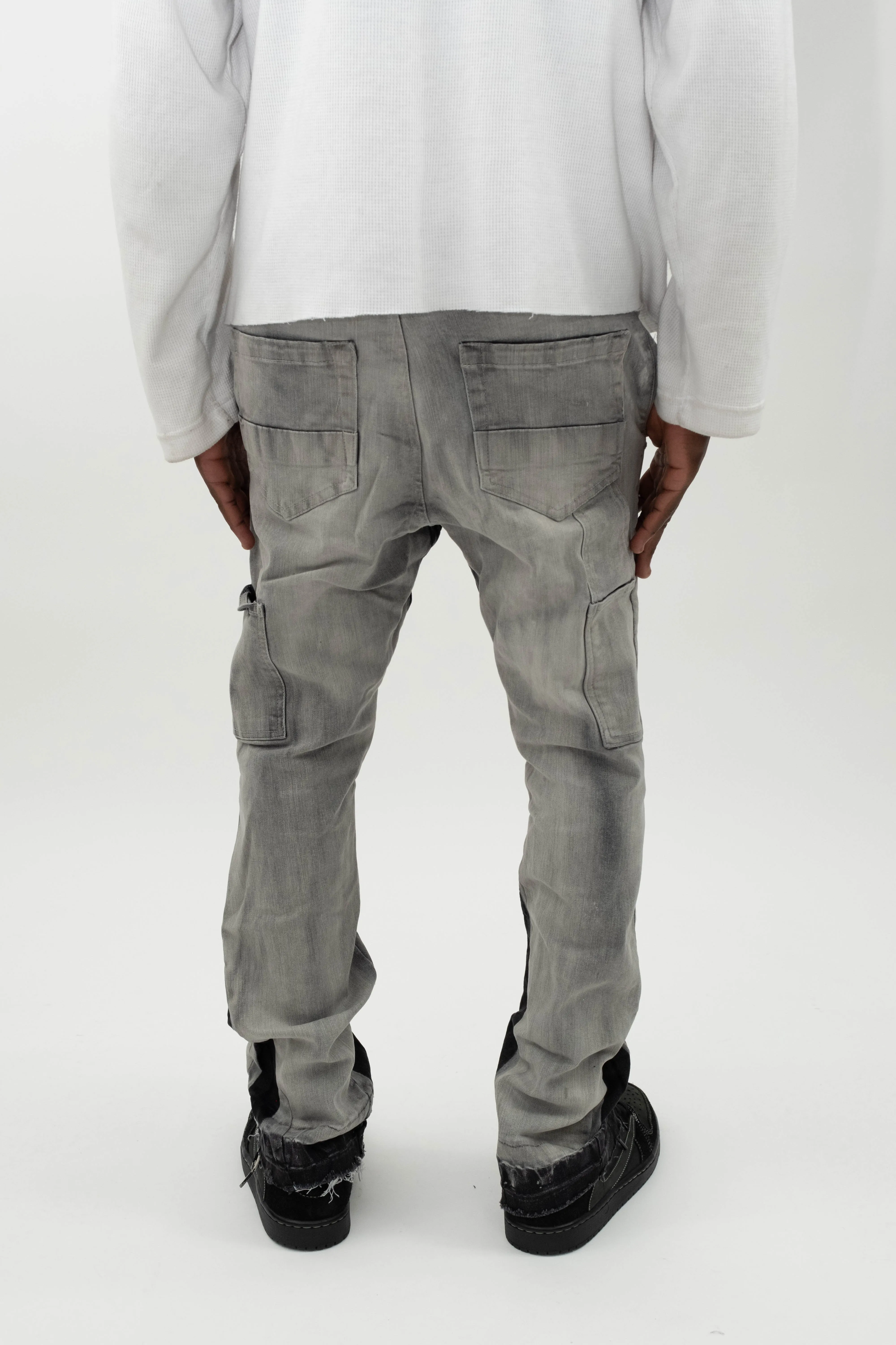 FLARE DENIM - GREY