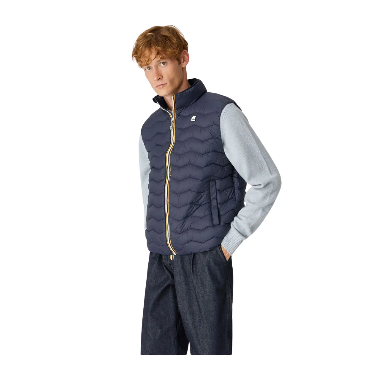 Gilet Uomo K-Way Valen Quilted Warm Blu