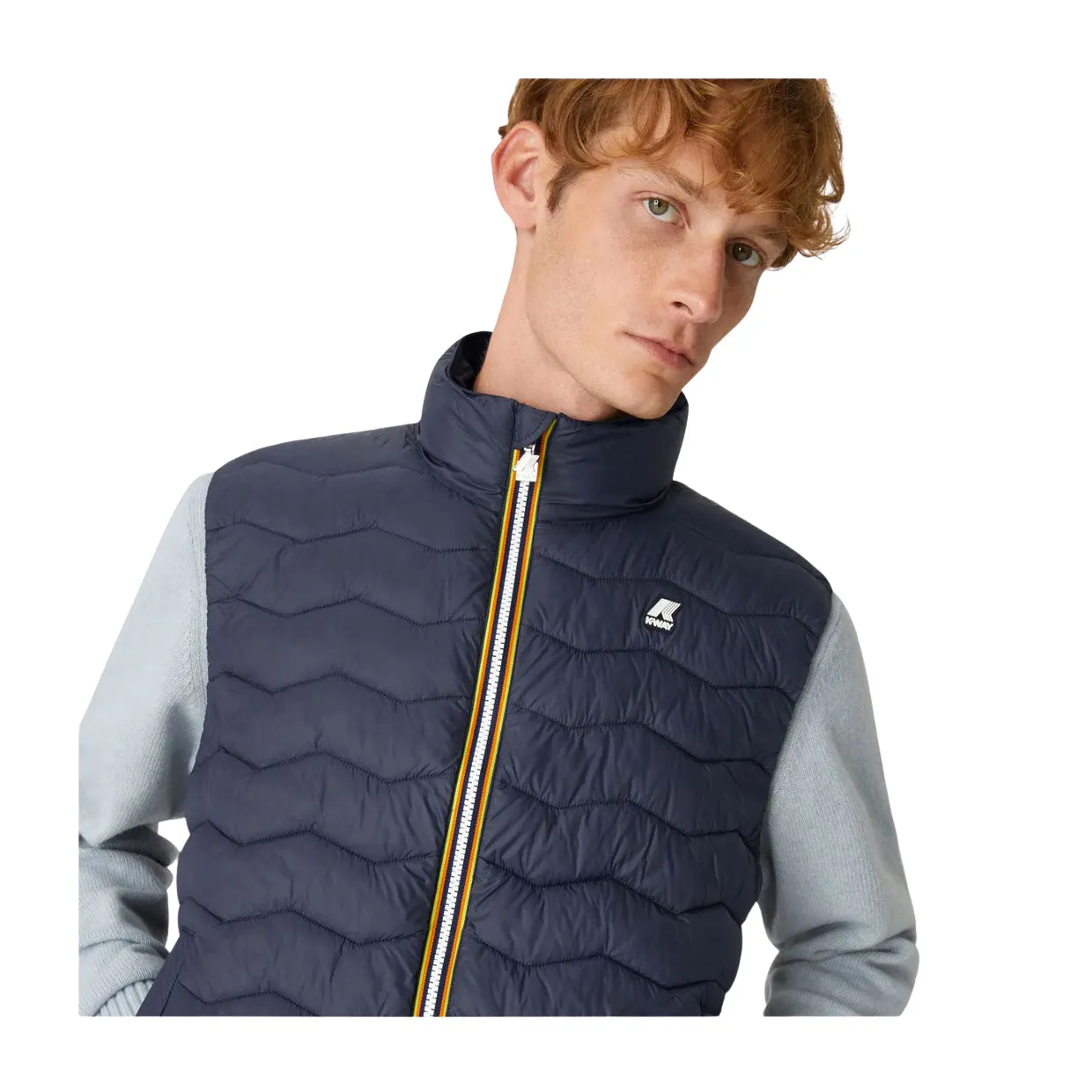 Gilet Uomo K-Way Valen Quilted Warm Blu