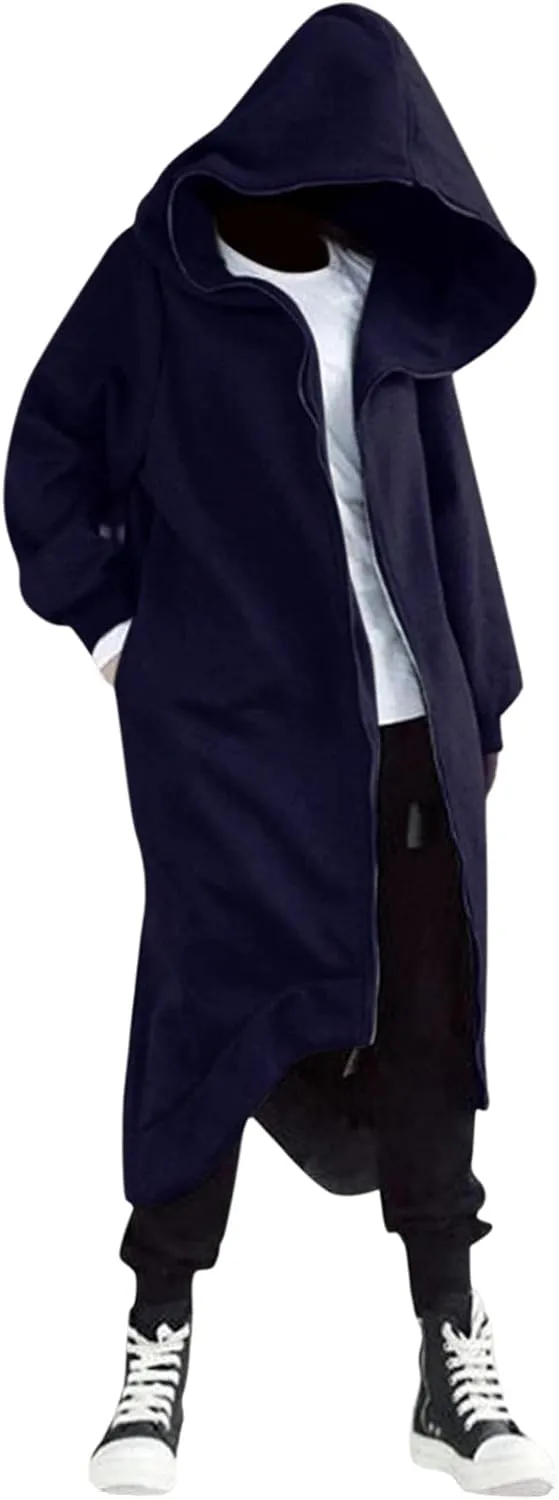 Hoodies for Men Winter Casual Loose Solid Hooded Sweater Top Sports Hooded Jacket Y2K Pullover Hoodie Full Zip Long