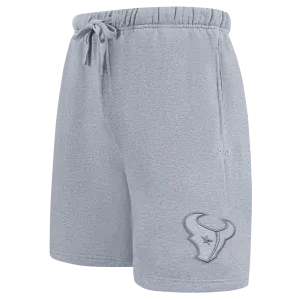 HOUSTON TEXANS NEUTRAL MEN'S FLC SHORT (DARK HEATHER GRAY)