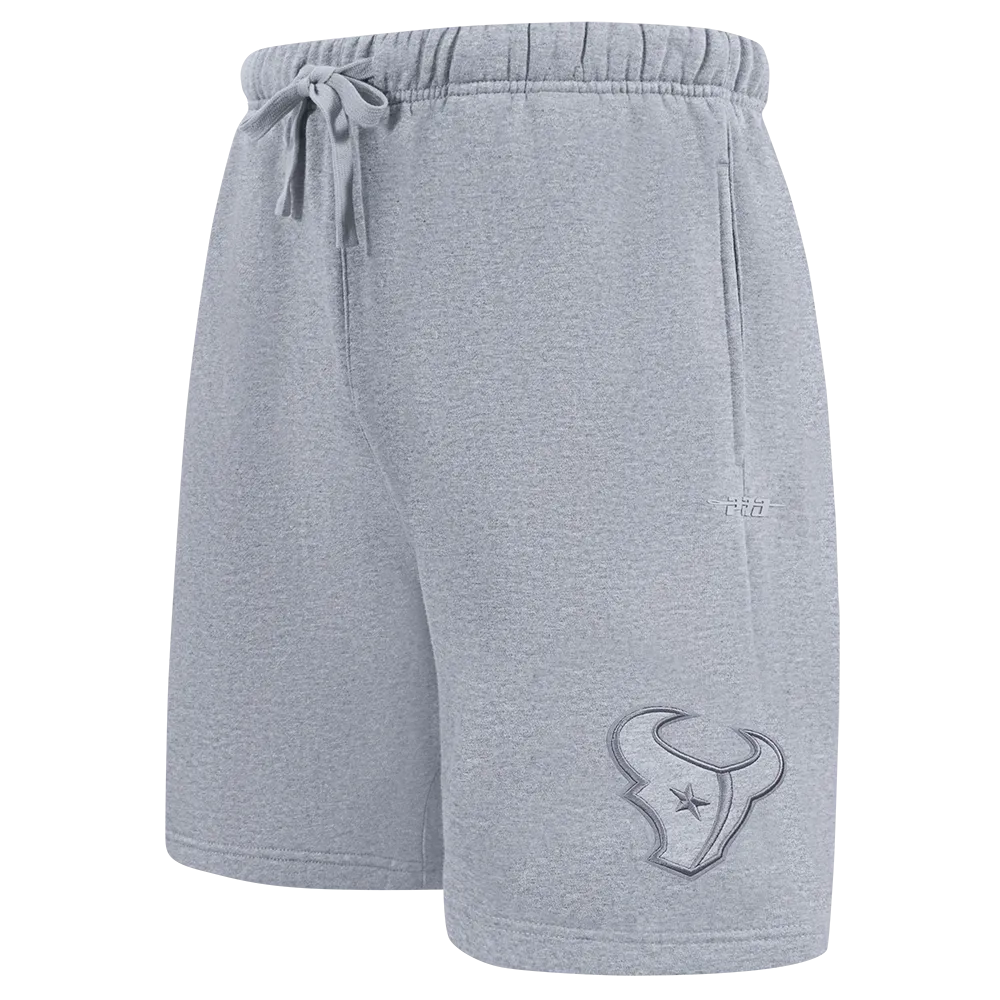 HOUSTON TEXANS NEUTRAL MEN'S FLC SHORT (DARK HEATHER GRAY)