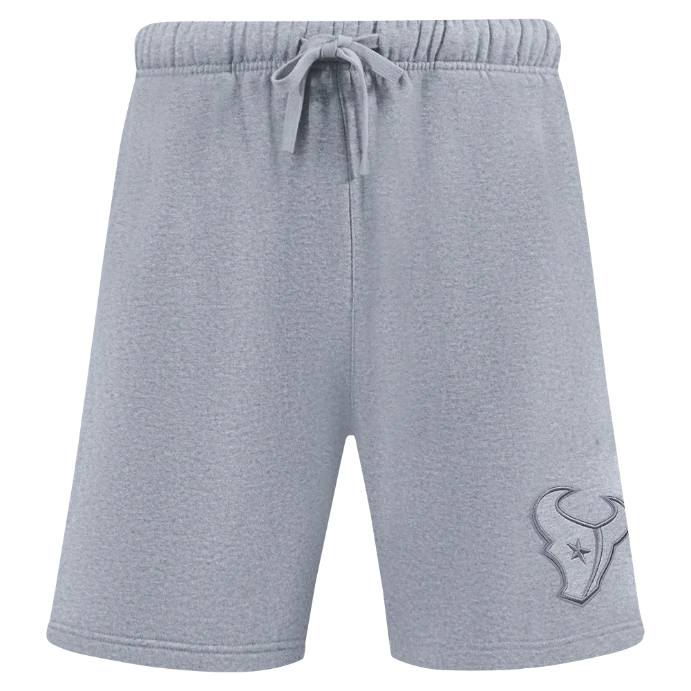 HOUSTON TEXANS NEUTRAL MEN'S FLC SHORT (DARK HEATHER GRAY)