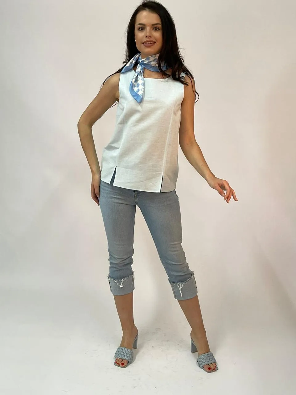 Linen Straight Top  - Model 34