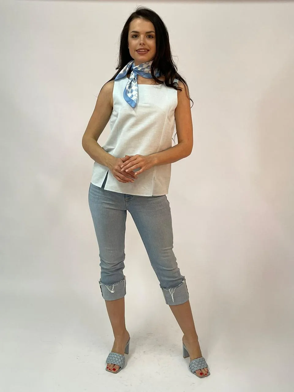 Linen Straight Top  - Model 34
