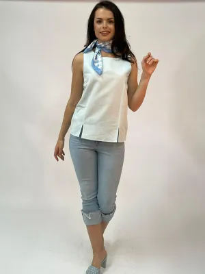 Linen Straight Top  - Model 34
