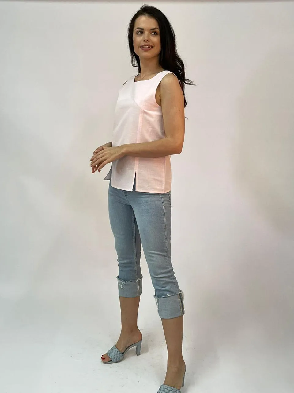 Linen Straight Top  - Model 34