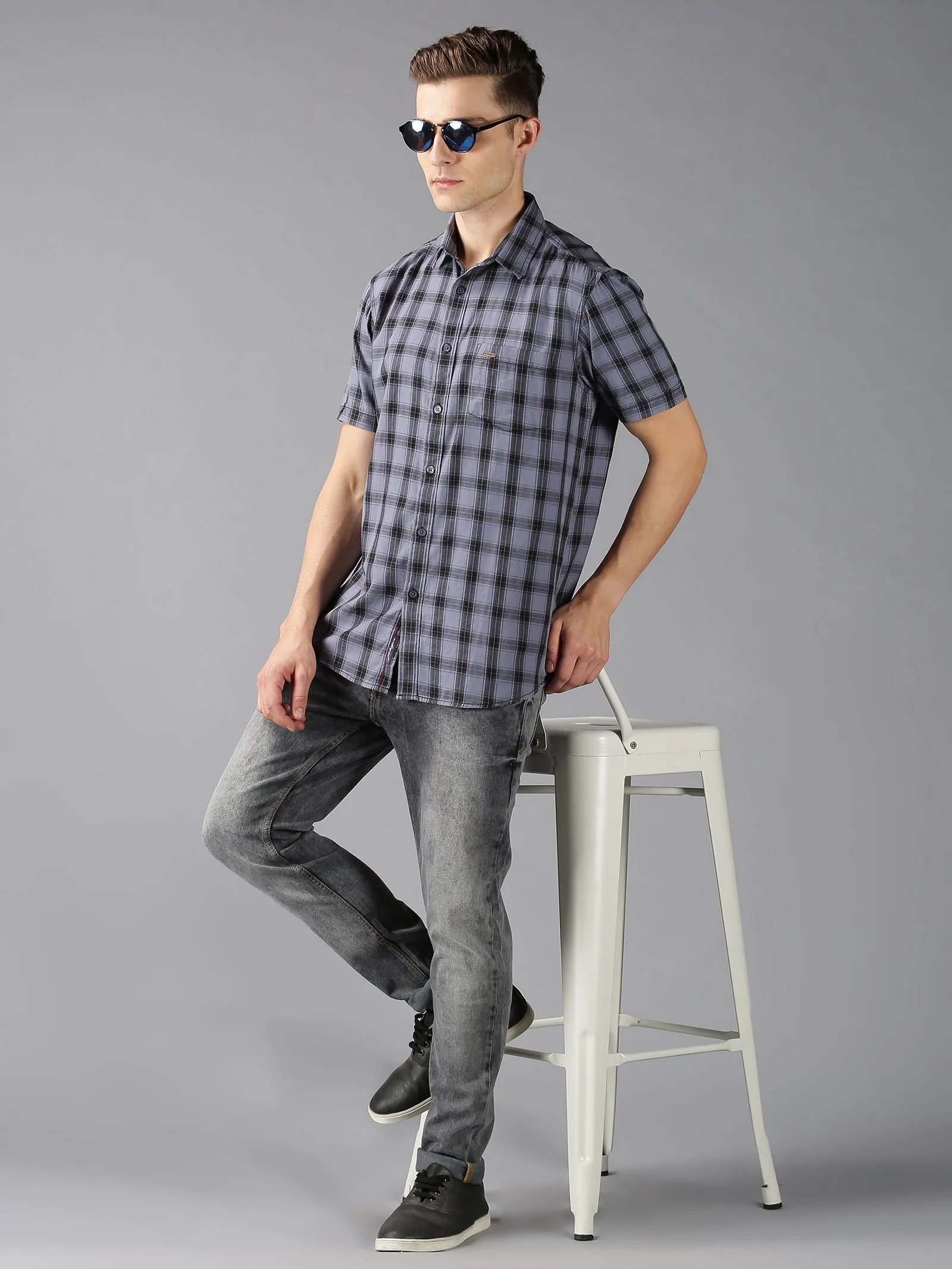MEN'S BLACK FADED WASH SLIM FIT JEANS