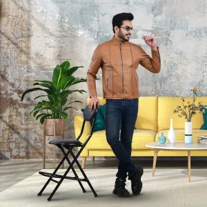 MENS LEATHER JACKET 410143(TAN)