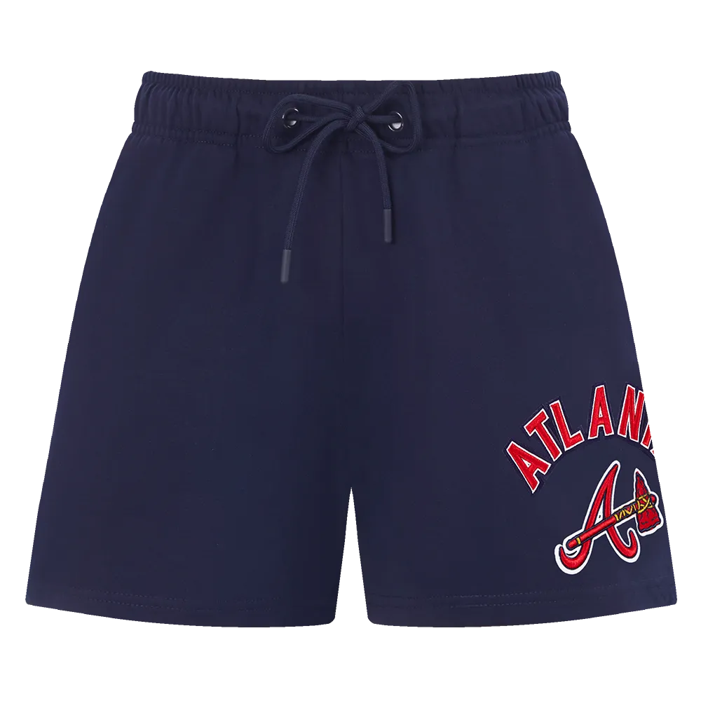 MLB ATLANTA BRAVES CLASSIC WOMEN'S FLEECE SHORT (MIDNIGHT NAVY)