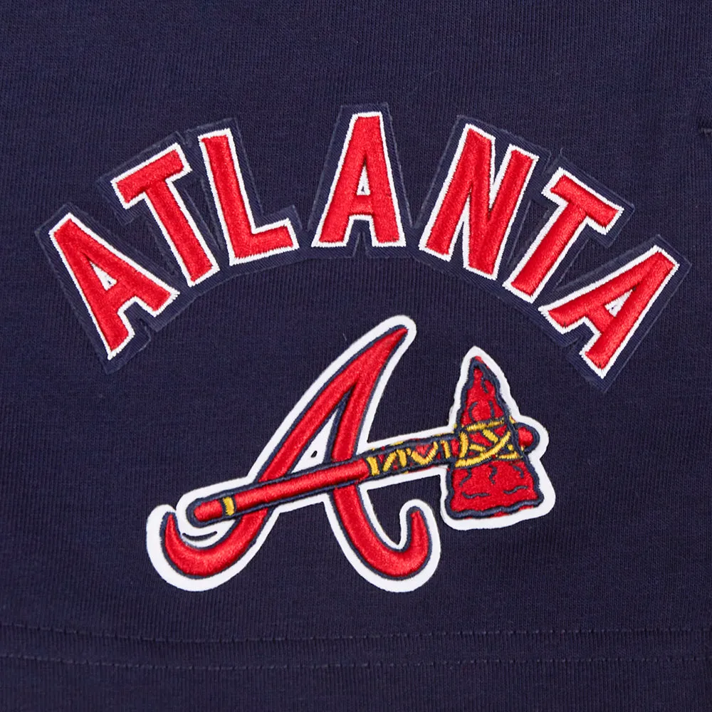 MLB ATLANTA BRAVES CLASSIC WOMEN'S FLEECE SHORT (MIDNIGHT NAVY)