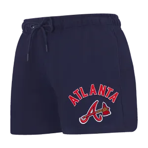 MLB ATLANTA BRAVES CLASSIC WOMEN'S FLEECE SHORT (MIDNIGHT NAVY)