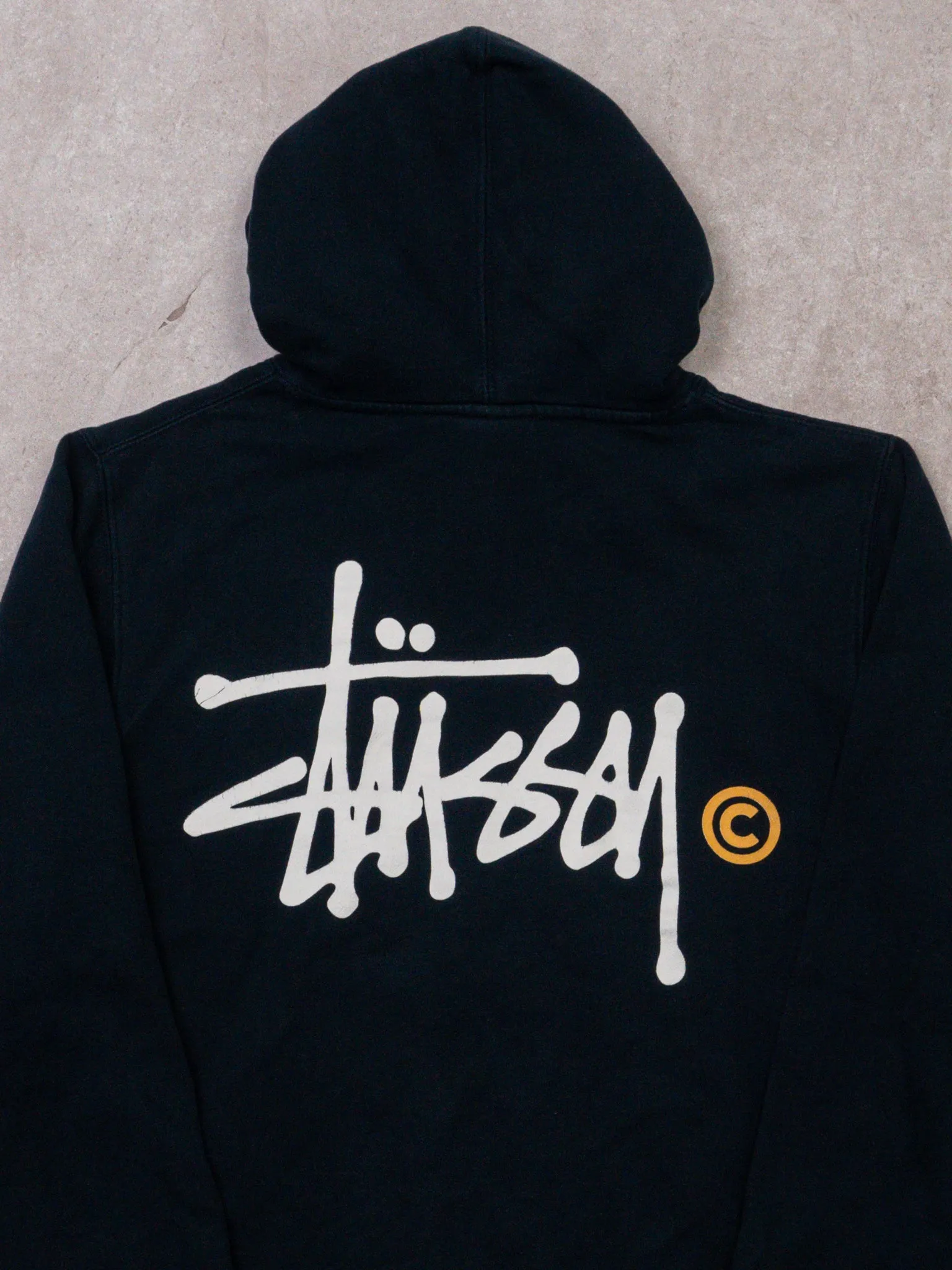 Navy   White Stussy Hoodie (M)
