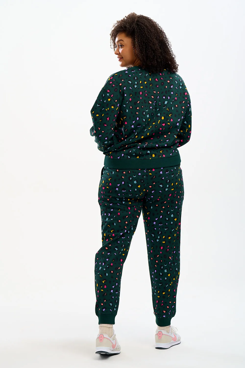 Noah Sweatshirt - Rainbow Leopard Green