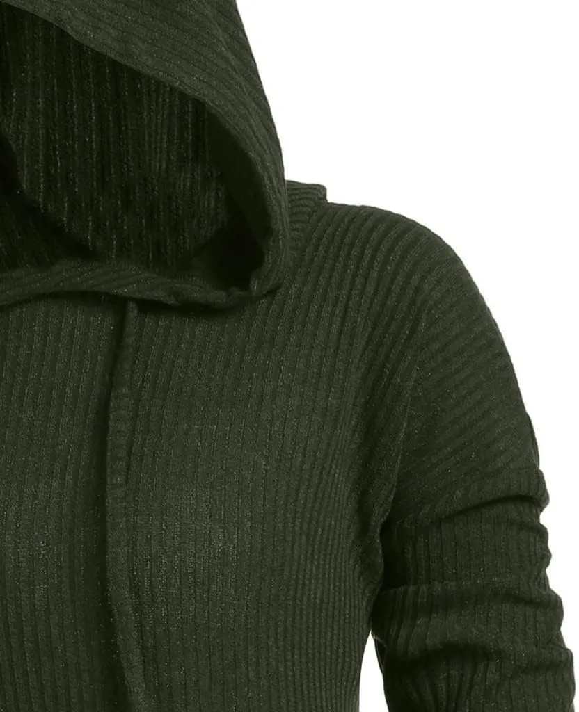 RMXEi Womens Fashion Hooded Plus Size Vintage Cloak High Low Sweater Blouse Tops