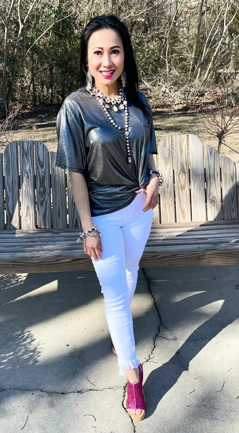 Shimmer Pocket Tee