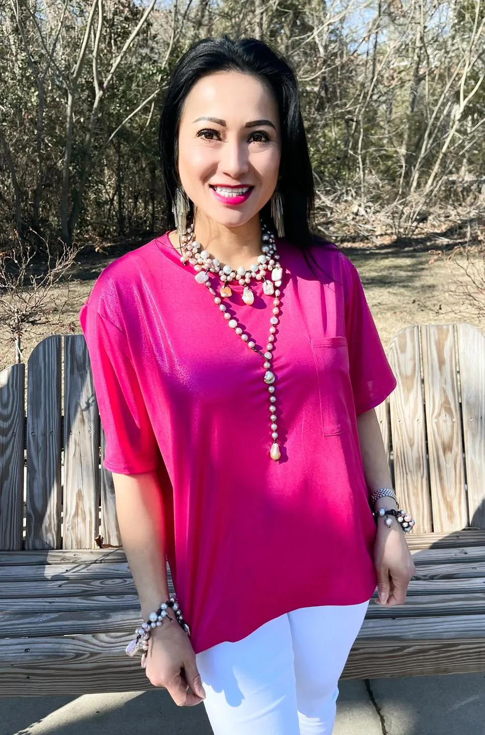 Shimmer Pocket Tee