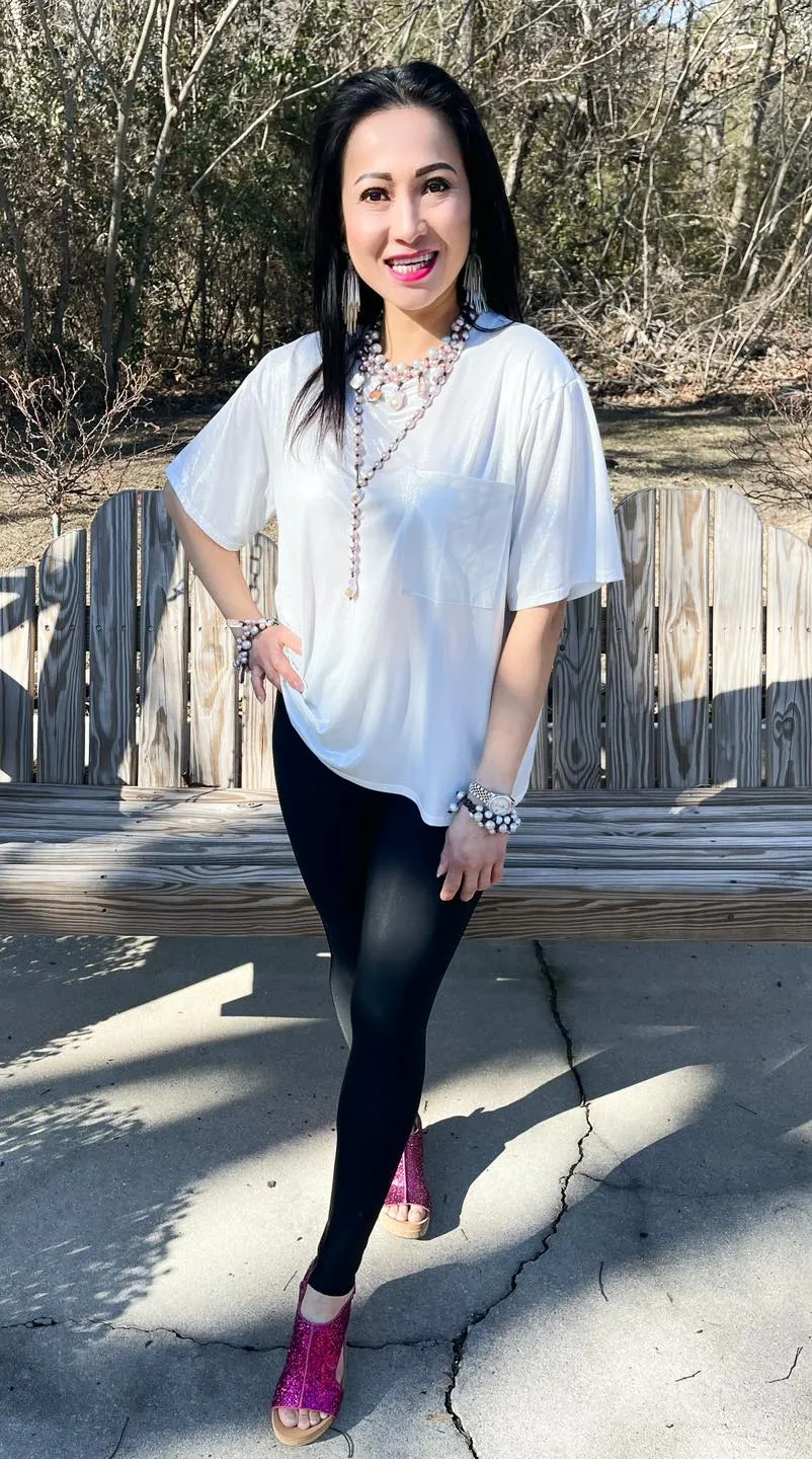 Shimmer Pocket Tee