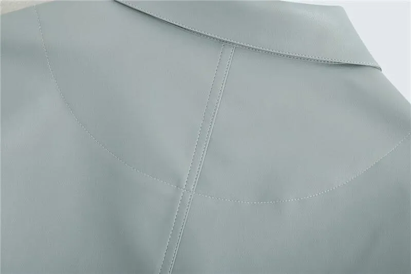 VEGAN LEATHER LOOSE JACKET