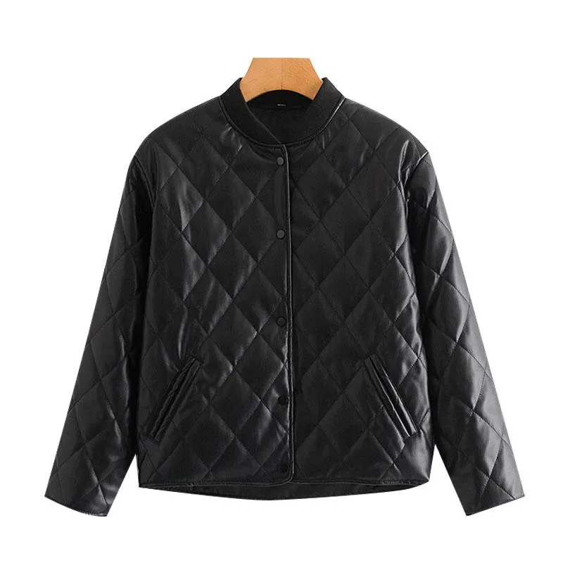 VEGAN LEATHER PADDED JACKET
