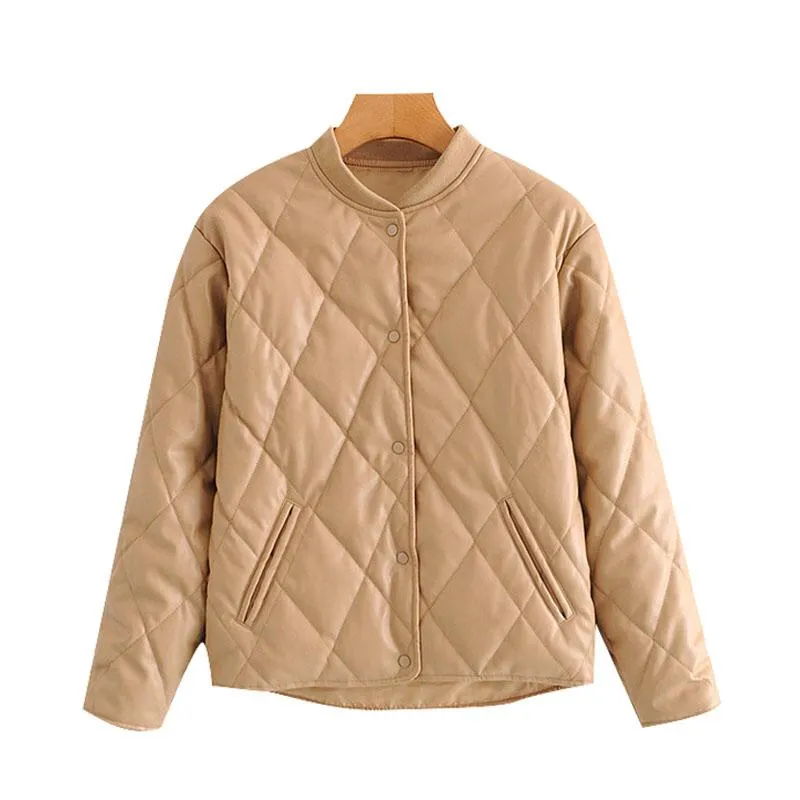VEGAN LEATHER PADDED JACKET