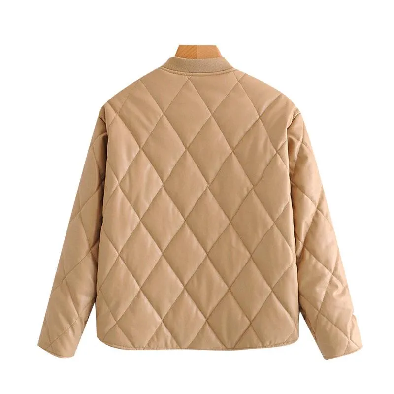 VEGAN LEATHER PADDED JACKET