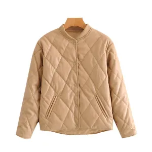 VEGAN LEATHER PADDED JACKET