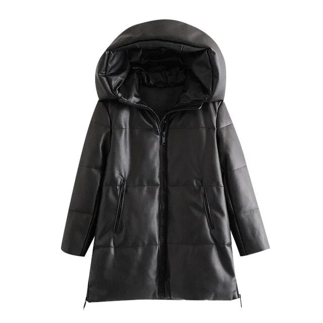 VEGAN LEATHER PARKAS