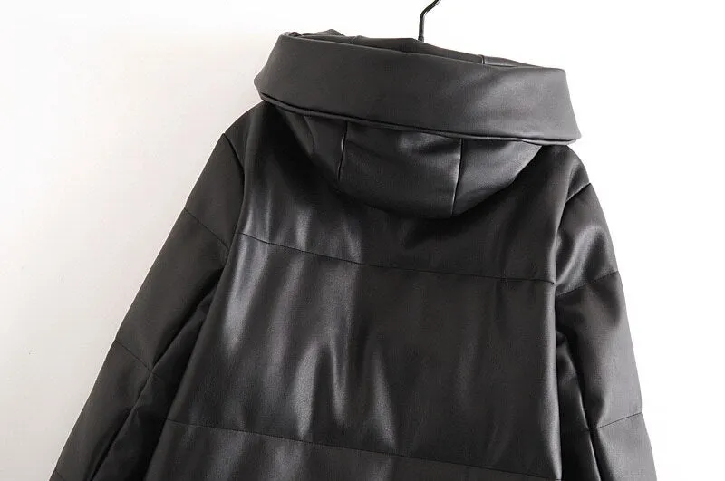 VEGAN LEATHER PARKAS