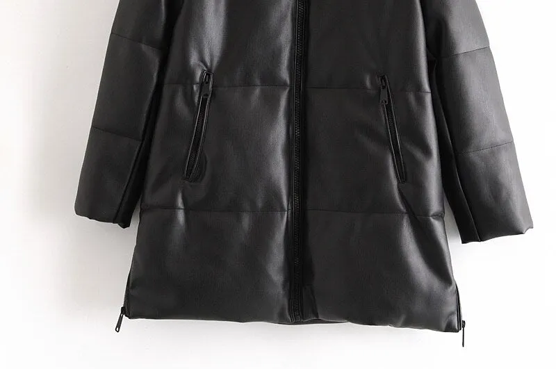 VEGAN LEATHER PARKAS