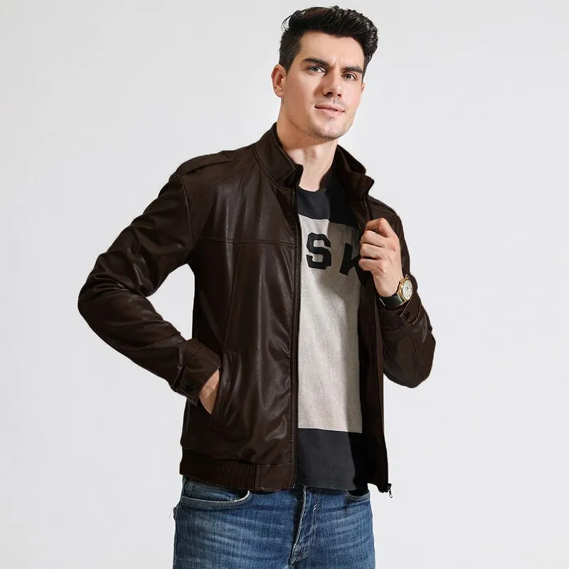 West Louis 2023 Motorcycle Street Style Leather Jacket