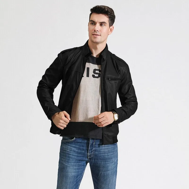 West Louis 2023 Motorcycle Street Style Leather Jacket