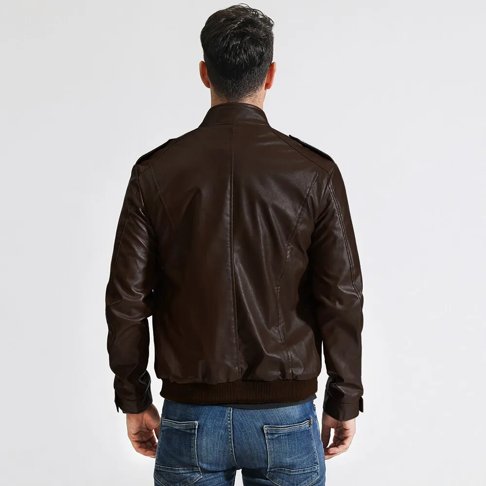 West Louis 2023 Motorcycle Street Style Leather Jacket