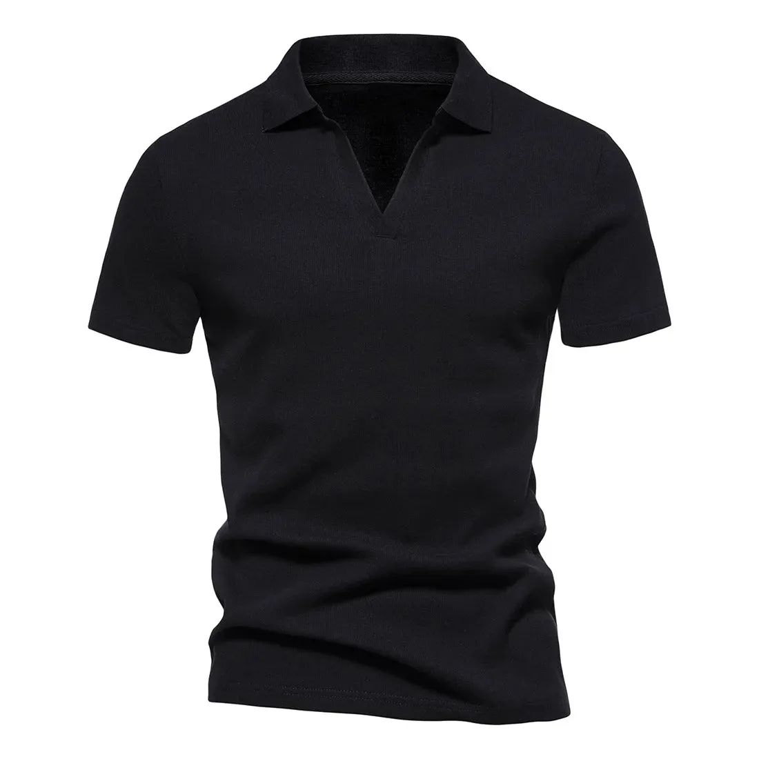West Louis Men's V-Neck Polo Style Henley Tee