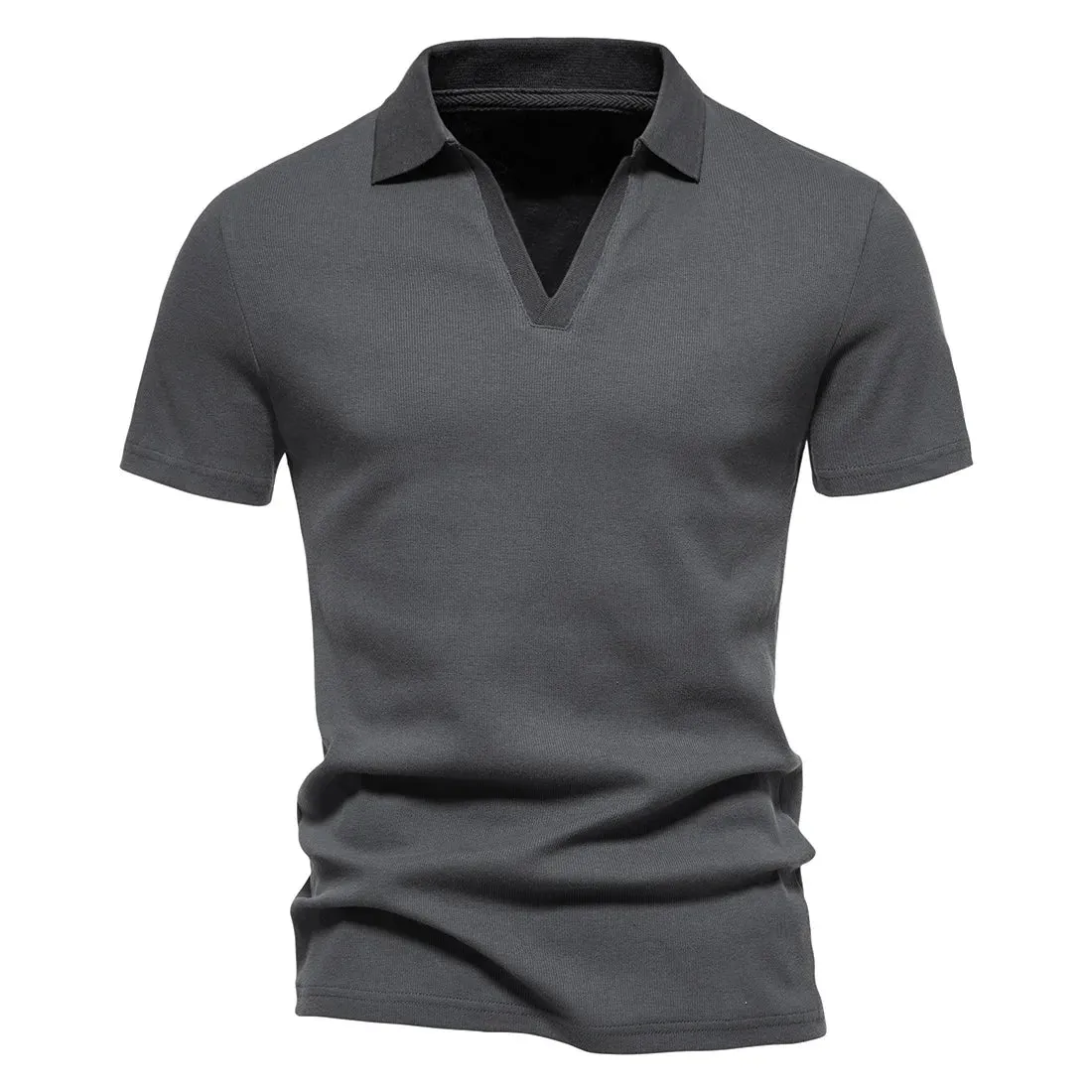 West Louis Men's V-Neck Polo Style Henley Tee