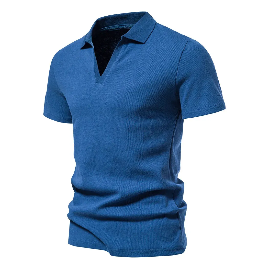 West Louis Men's V-Neck Polo Style Henley Tee