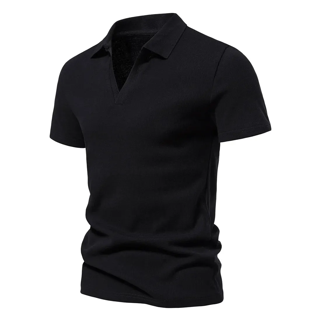 West Louis Men's V-Neck Polo Style Henley Tee